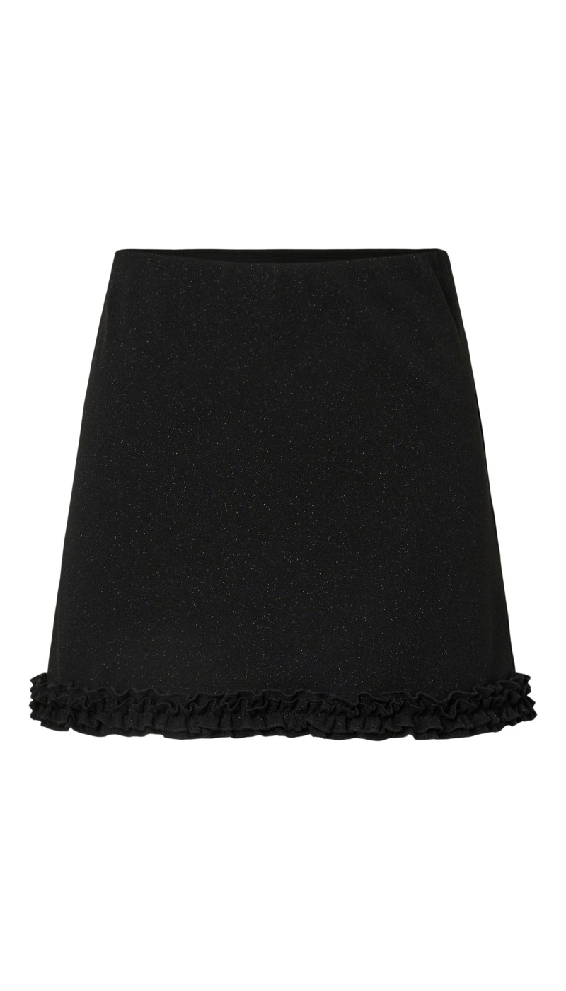 Jupe Sequin Black PCPAIGE PIECES - 1 | BAS
