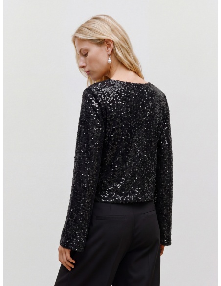 Top Sequin Black VMCLARISA Vero Moda - 2 | HAUTS