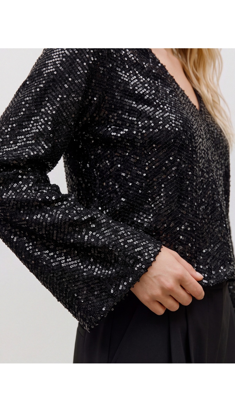 Top Sequin Black VMCLARISA Vero Moda - 3 | TOP