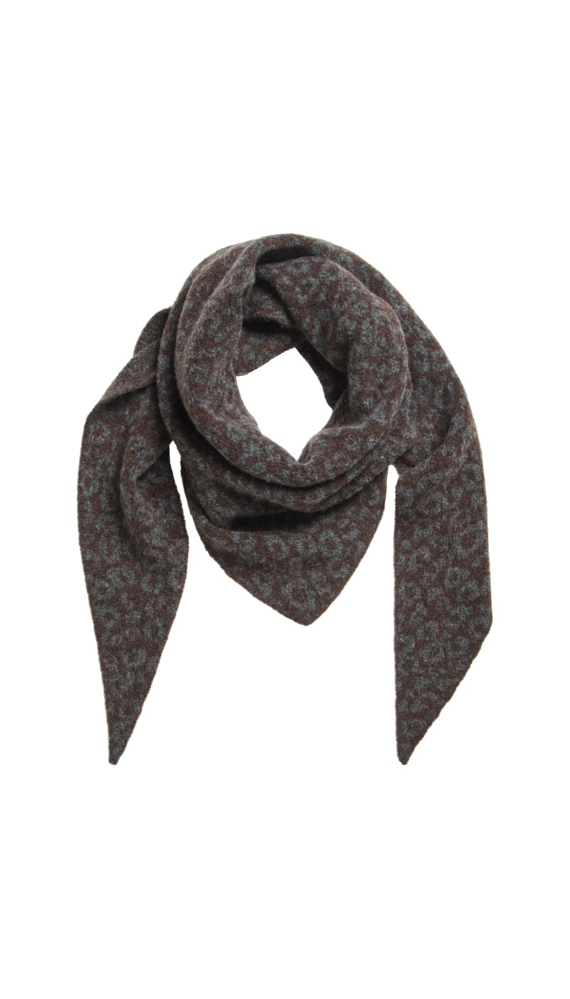 Echarpe Léopard Coffee Bean VILEOLINE VILA - 1 | ACCESSORI