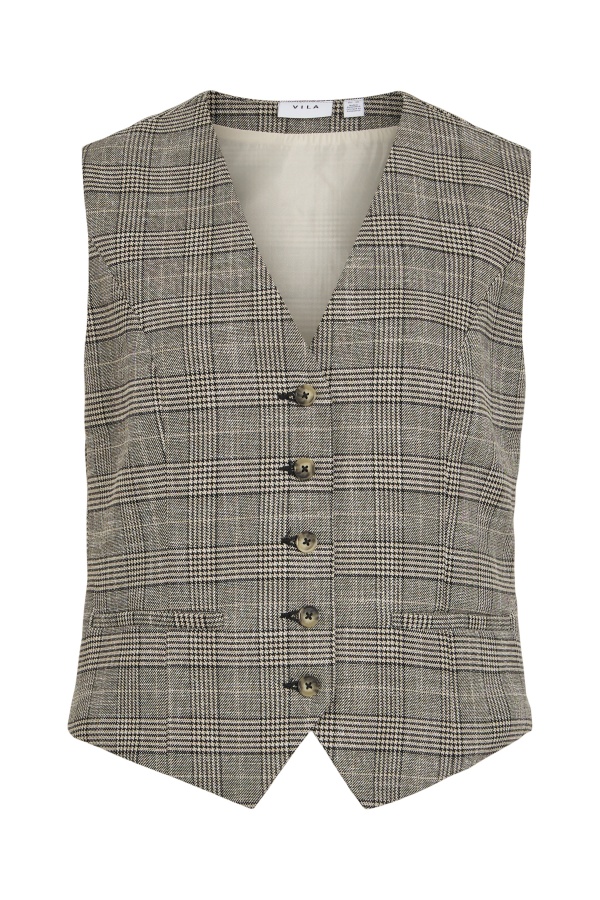 Gilet Carreaux Sand VITJENKA VILA - 1 | FEMMES