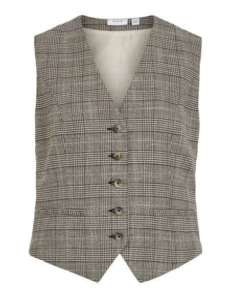 Gilet Carreaux Sand VITJENKA VILA - 1 | FEMMES