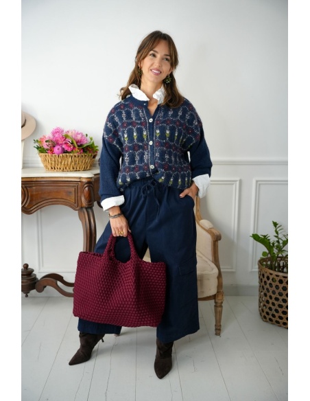 Gilet Johanna Fleurs Marine GIGIA Johanna - 5 | Welcome