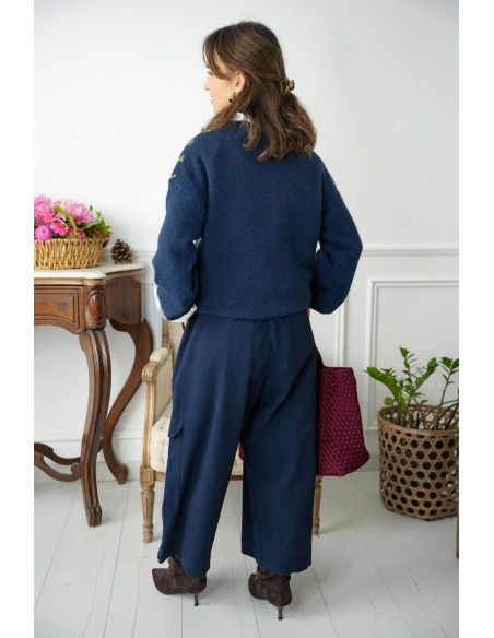 Pantalon Large Cargo Johanna Marine LARINA Johanna - 3 | Welcome