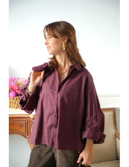 Chemisier Oversize Prune GRACE Noho - 1 | Welcome