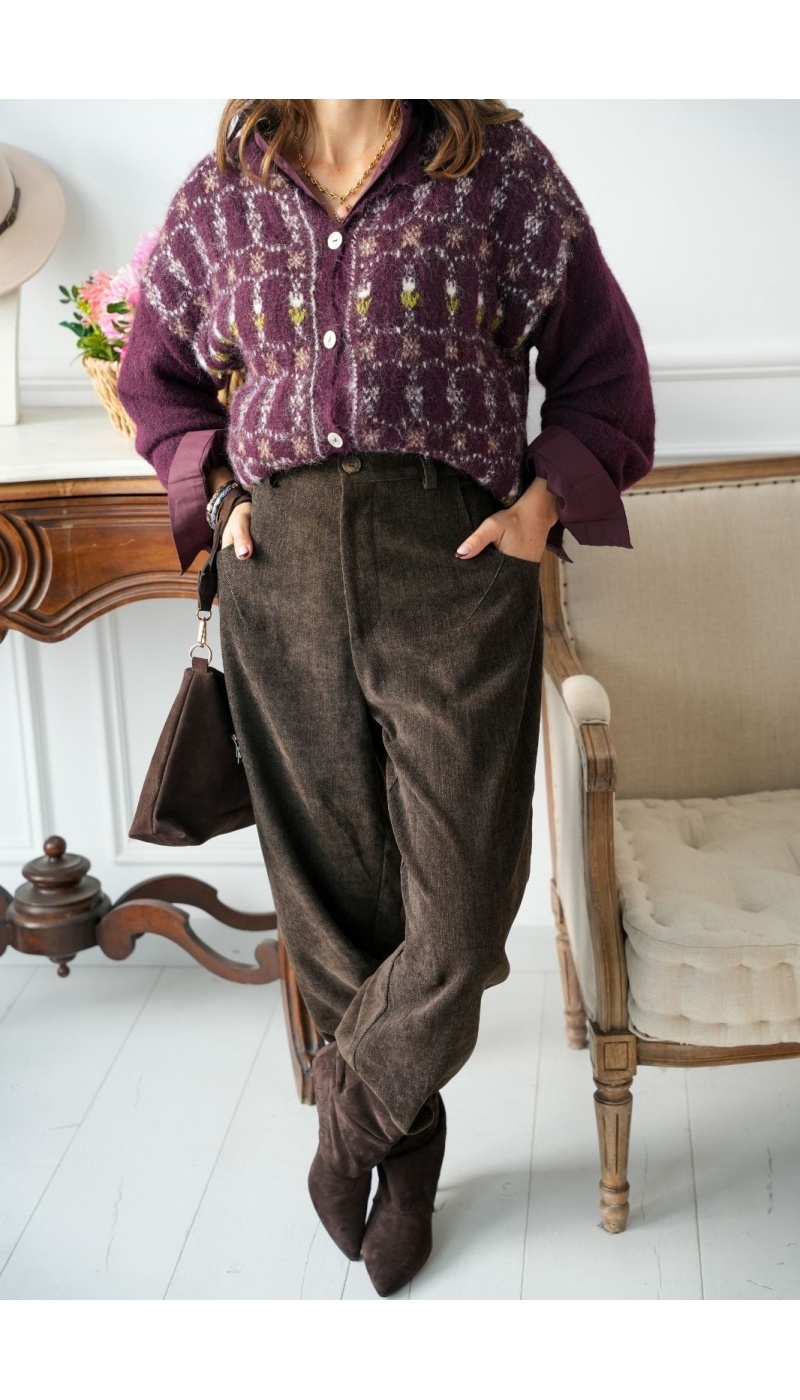 Pantalon Velours Marron Banditas TERRAFIN BANDITAS - 2 | Accueil
