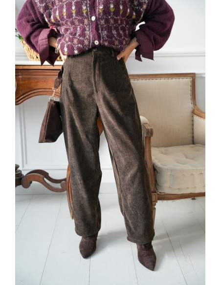 Pantalon Velours Marron Banditas TERRAFIN BANDITAS - 5 | Accueil