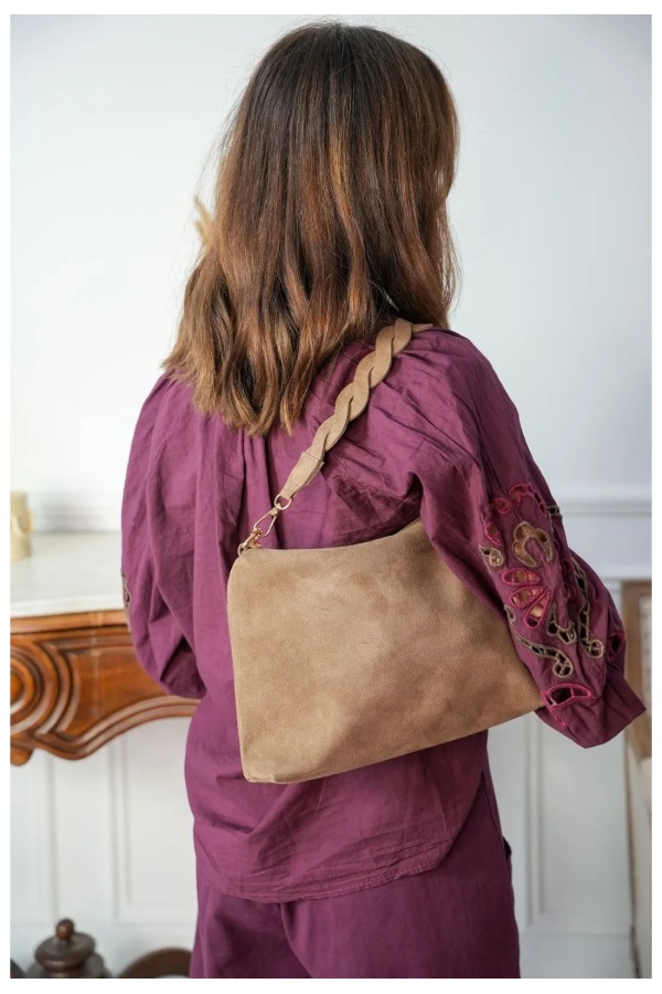 Pochette Tressé Taupe PULAC Noho - 1 | Bienvenido