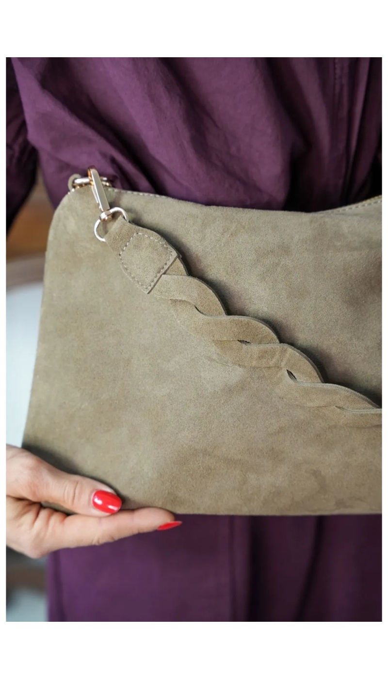 Pochette Tressé Taupe PULAC Noho - 3 | Bienvenido