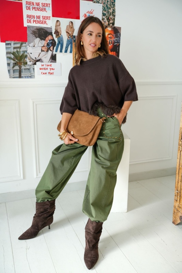 Pantalon Clouté Kaki DULAH Noho - 1 | Bienvenido
