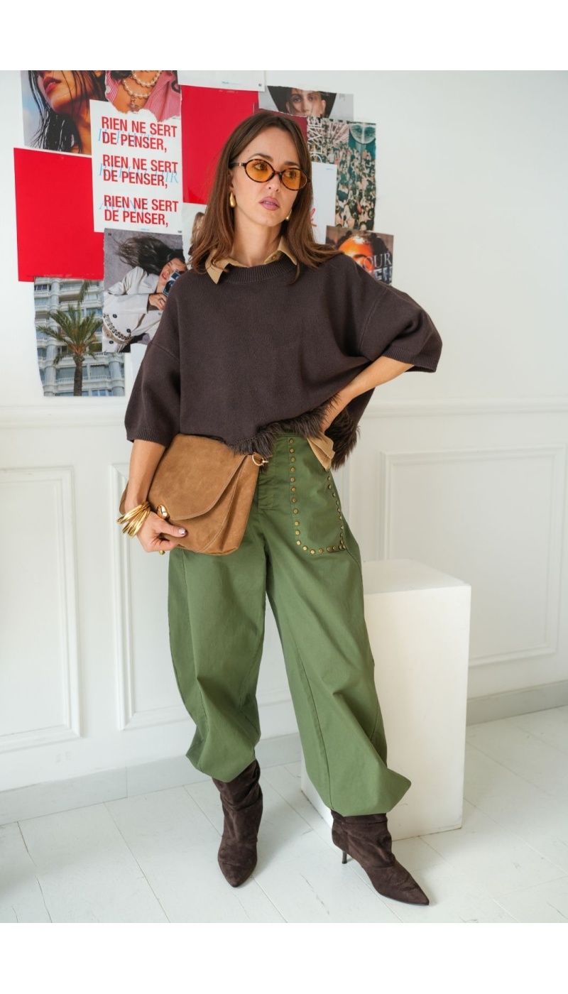 PULL FEMME PLUME CHOCO H26 Noho - 1 | Bienvenido