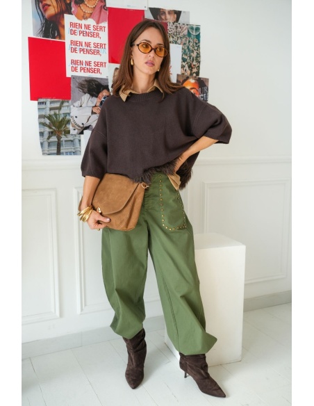 PULL FEMME PLUME CHOCO H26 Noho - 1 | Bienvenido