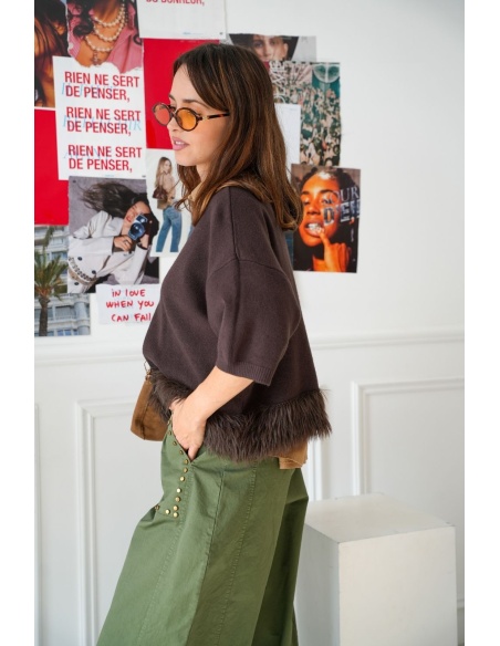 PULL FEMME PLUME CHOCO H26 Noho - 2 | Bienvenido
