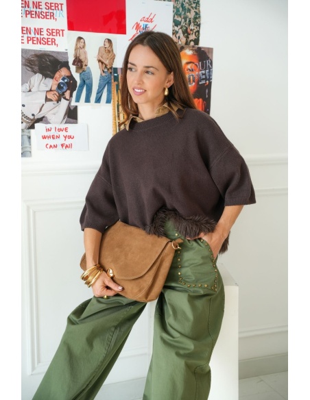 PULL FEMME PLUME CHOCO H26 Noho - 3 | Bienvenido