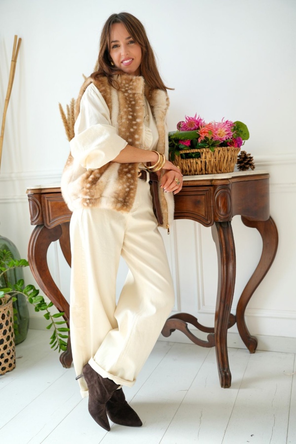 PANTALON FEMME ECRU H26 Noho - 1 | Bienvenido