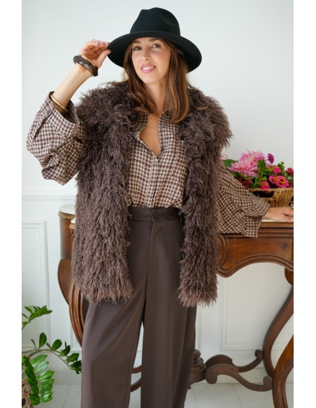 Gilet Fourrure Sans Manches Choco NOCCA Noho - 1 | Accueil