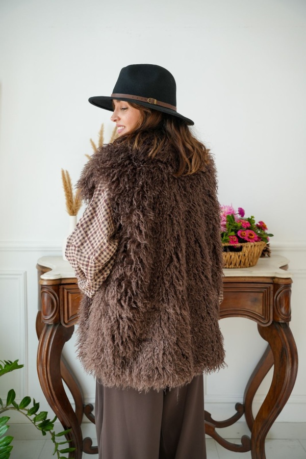 Gilet Fourrure Sans Manches Choco NOCCA Noho - 1 | Accueil 2