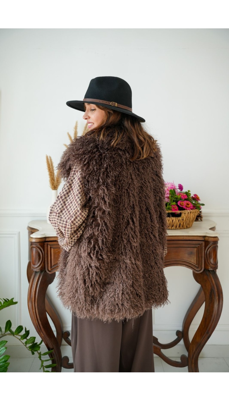 Gilet Fourrure Sans Manches Choco NOCCA Noho - 2 | Bienvenido