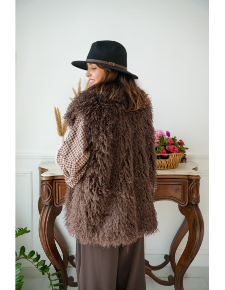 Gilet Fourrure Sans Manches Choco NOCCA Noho - 2 | Accueil