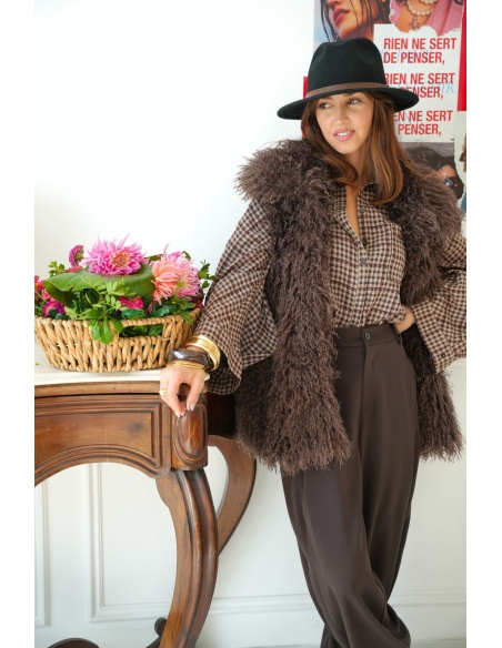 Gilet Fourrure Sans Manches Choco NOCCA Noho - 3 | Accueil