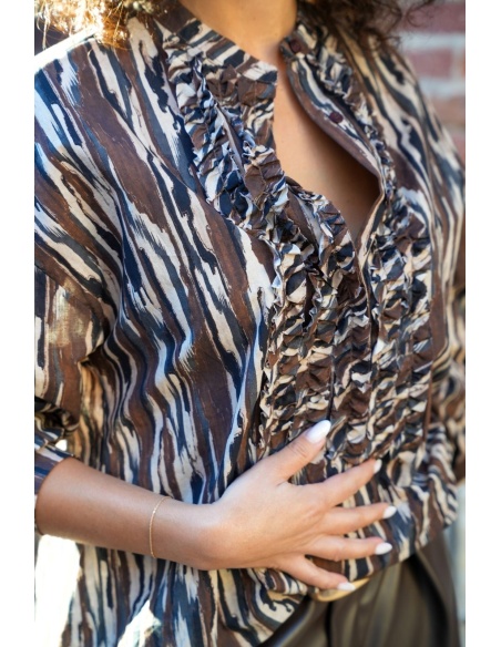 Blouse Froncé Choco Johanna ADDIE Johanna - 2 | Willkommen