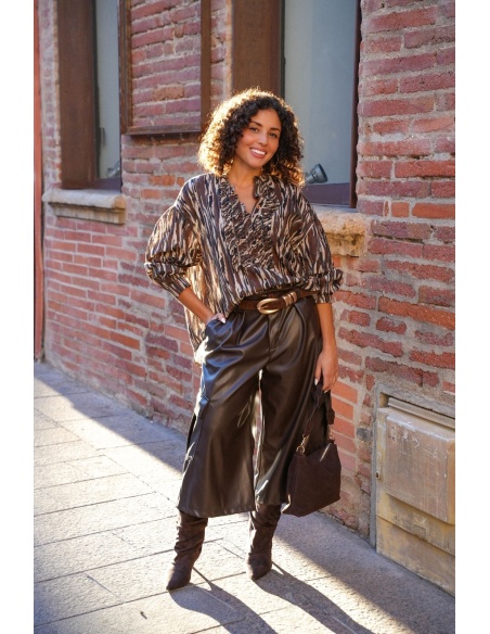 Blouse Froncé Choco Johanna ADDIE Johanna - 3 | Accueil