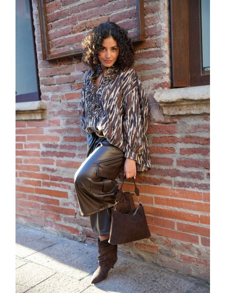 Blouse Froncé Choco Johanna ADDIE Johanna - 5 | Willkommen